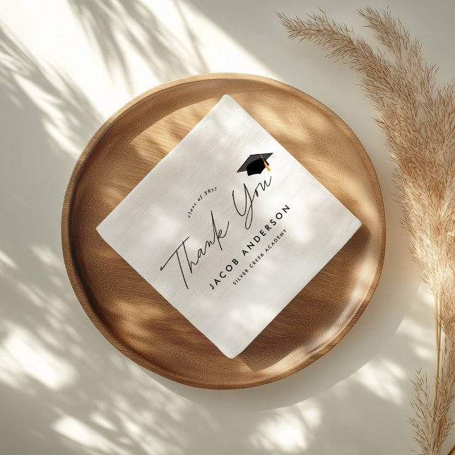 Personalised Graduation Party Custom Name Napkin (Creator Uploaded)