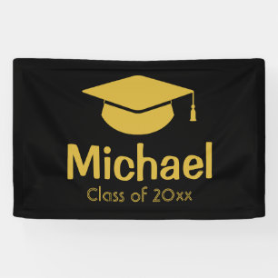 Personalised Graduation Party Gold Class of 2022 Banner
