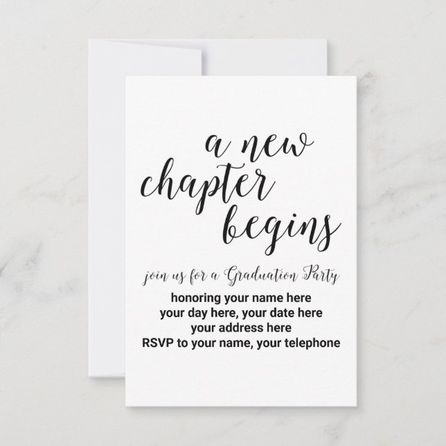 Personalised Graduation Party Invitation (Front)