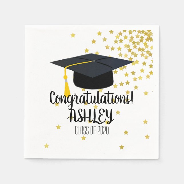 Personalised Graduation Party Napkins (Front)