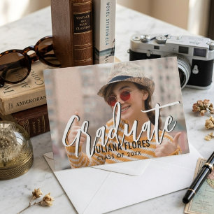 Personalised Graduation Party Photo Invitation Postcard