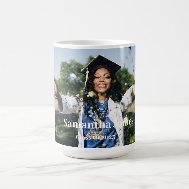 Personalised Graduation Photo and Name  Coffee Mug (Center)