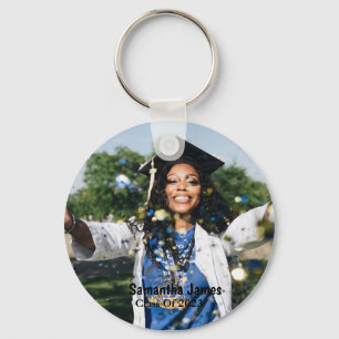 Personalised Graduation Photo and Name  Key Ring