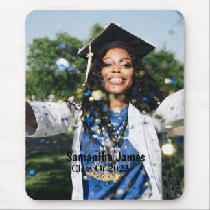 Personalised Graduation Photo and Name Mouse Pad