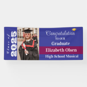 Personalised Graduation Photo, Name Banner
