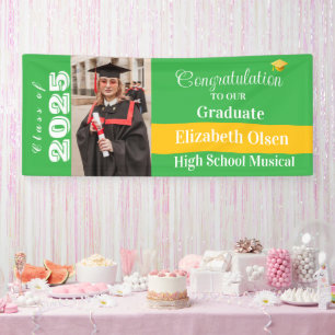 Personalised Graduation Photo, Name Banner