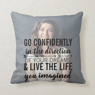 Personalised Graduation Photo Quote Pillow