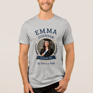 Personalised Graduation Photo T-Shirt Tri-Blend Shirt