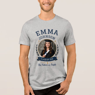 Personalised Graduation Photo T-Shirt | Tri-Blend Shirt
