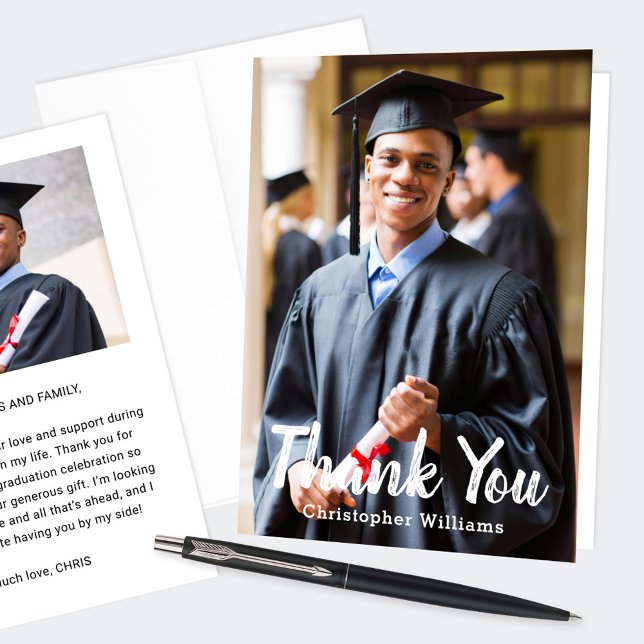 Personalised Graduation Photo Thank You Card (Creator Uploaded)