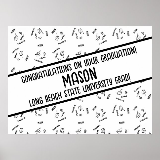 Personalised Graduation Poster (Front)
