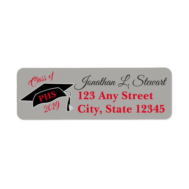 Personalised Graduation Return Address Labels (Front)