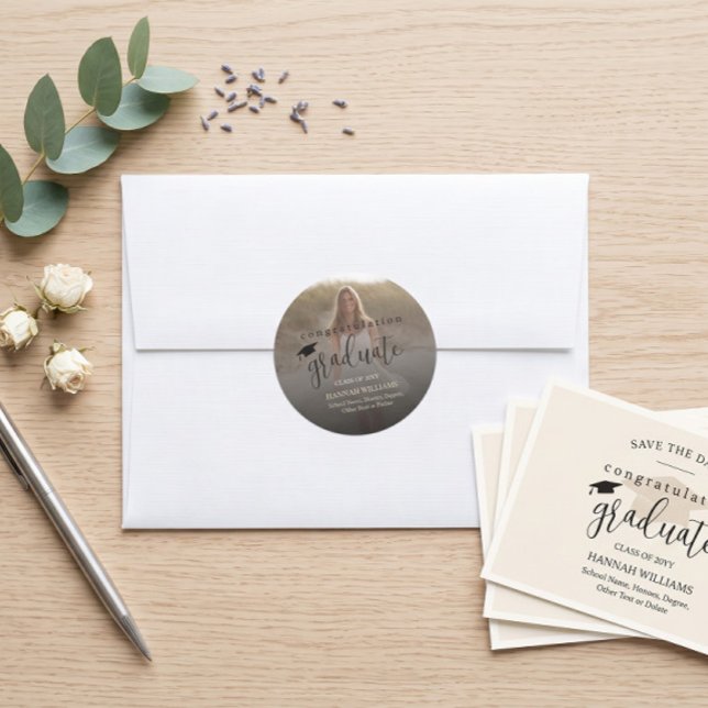 Personalised Graduation Sticker – Name and Photo (Creator Uploaded)