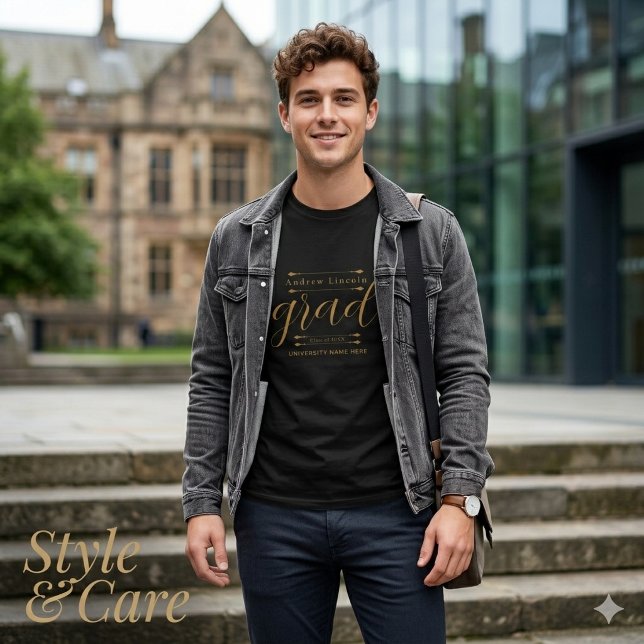 Personalised Graduation T-Shirt with Custom Name (Personalized Graduation T-Shirt with Custom Name)