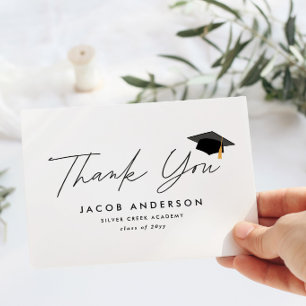 Personalised Graduation Thank You Custom Name Card