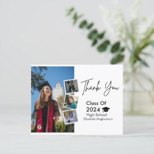 Personalised Graduation Thank you Simple Postcard