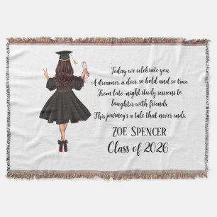 Personalised Graduation Throw Blanket