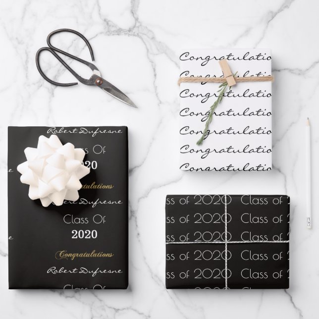 Personalised Graduation Wrapping Paper Sheet (Front)