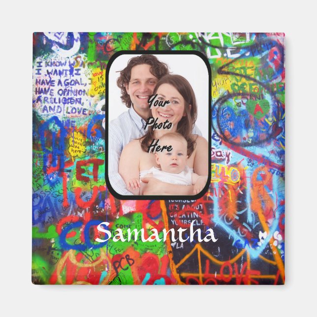 Personalised graffiti magnet (Front)