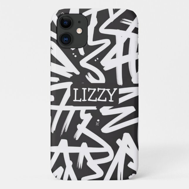 Personalised Graffiti Name Pattern — Custom Urban Case-Mate iPhone Case (Back)