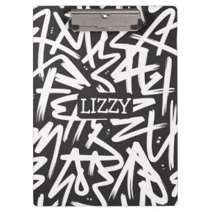 Personalised Graffiti Name Pattern — Custom Urban Clipboard
