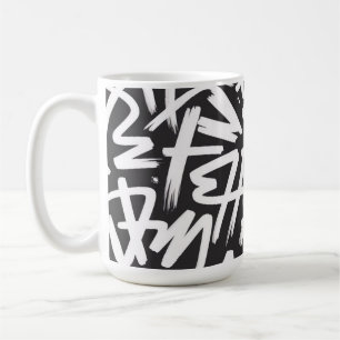 Personalised Graffiti Name Pattern — Custom Urban Coffee Mug
