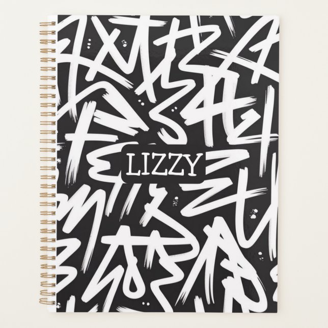Personalised Graffiti Name Pattern — Custom Urban Planner (Front)