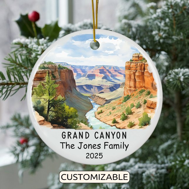 Personalised Grand Canyon Ornament, Arizona Ceramic Tree Decoration (Creator Uploaded)