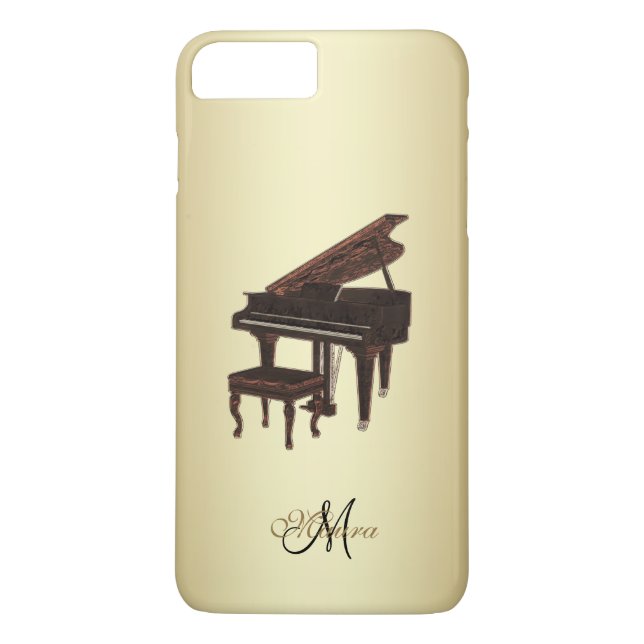 Personalised Grand Piano Music iPhone Case (Back)