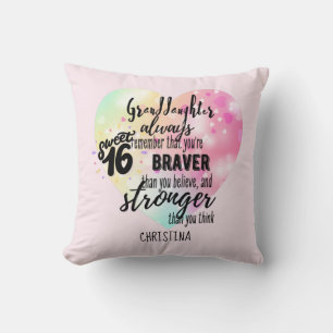 Personalised GRANDAUGHTER Gifts Cute Quotes Fun Cushion