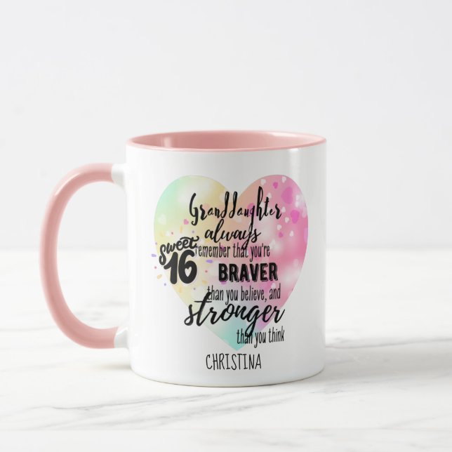 Personalised GRANDAUGHTER Gifts | Cute Quotes Fun  Mug (Left)