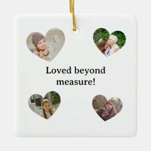 Personalised Grandchildren Photo Collage  Ceramic Ornament