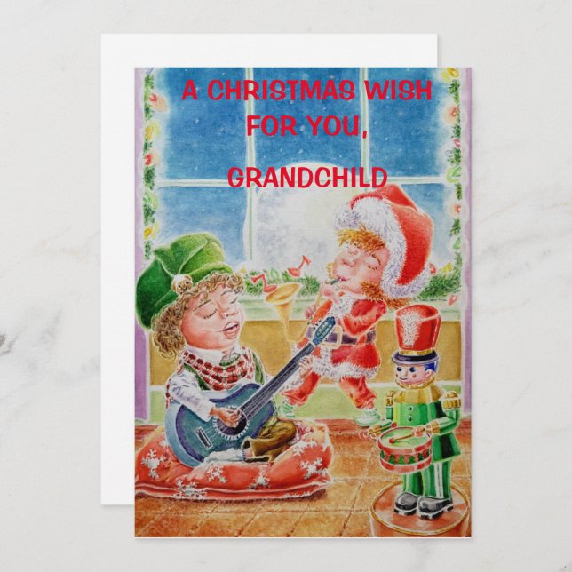 Personalised Grandchilds Greetings Card  (Front/Back)
