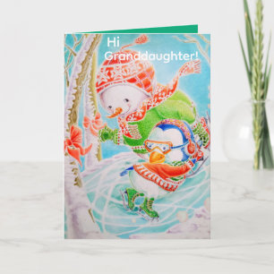 Personalised Granddaughter's Christmas Card