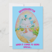 Personalised Granddaughter's Easter Greeting Card 