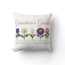 Personalised Grandma Crochet Style Birth Flower 