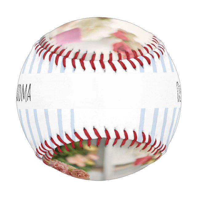 Personalised Grandma Custom Grandchild Name Baseball (Front)