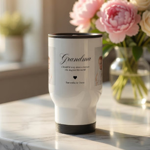 Personalised Grandma Custom Photo Travel Mug