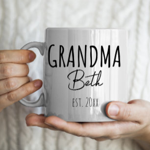 Personalised Grandma & Est. Year Coffee Mug