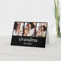 Personalised Grandma Established 3-Photo Collage