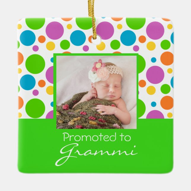 Personalised Grandma First Christmas Ornament (Front)