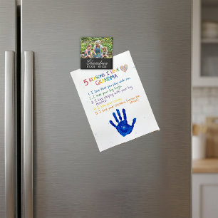 Personalised Grandma Garden Photo Keepsake Magnet