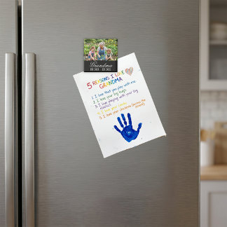 Personalised Grandma Garden Photo Keepsake Magnet