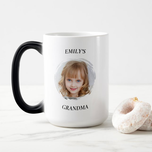 Personalised Grandma - Granddaughter Photo Mug (With Donut)