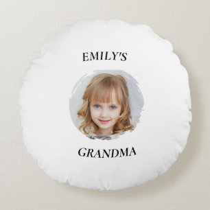 Personalised Grandma Granddaughter Round Pillow