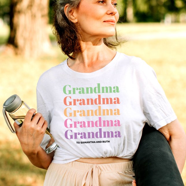 Personalised Grandma GrandKids Mother's Day T-Shirt (Creator Uploaded)