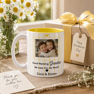 Personalised Grandma Mug with Kids Photo & Names