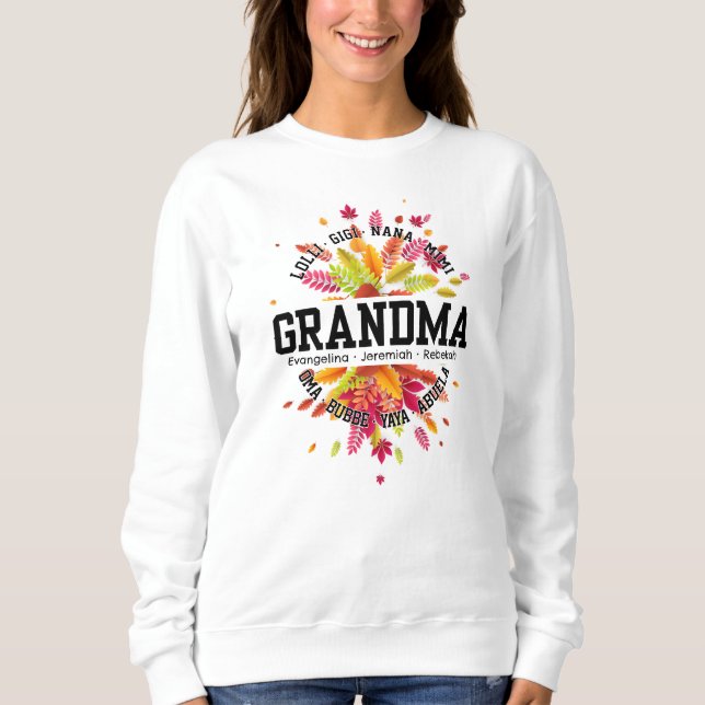 Personalised GRANDMA Nana Mimi Gigi Mother's Day Sweatshirt (Front)
