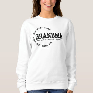 Personalised GRANDMA Nana Mimi Gigi Mother's Day Sweatshirt