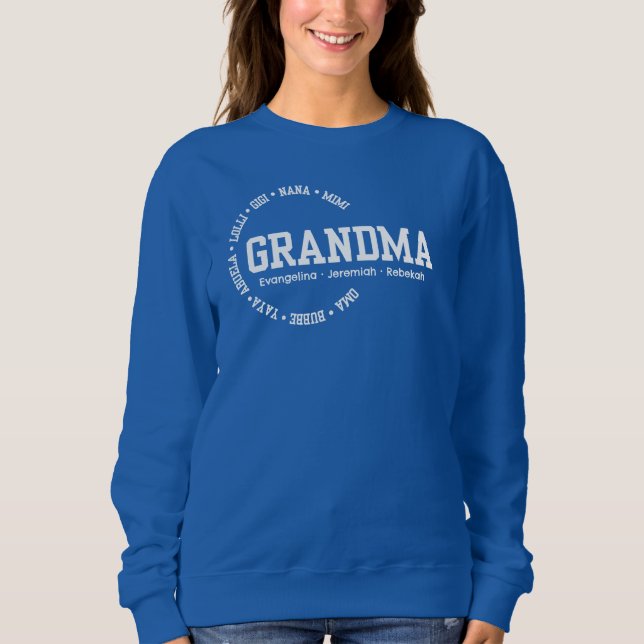 Personalised GRANDMA Nana Mimi Gigi Mother's Day Sweatshirt (Front)
